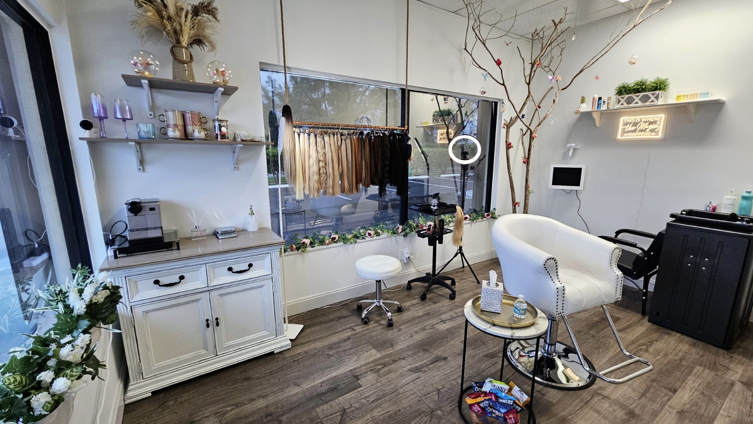 The private Just Extended salon in Lake Park, Florida